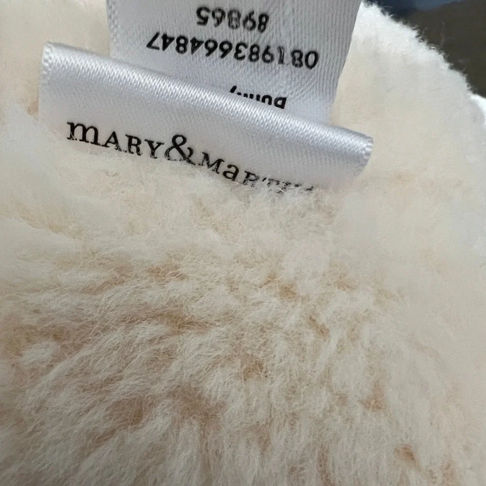 Mary‎ & Martha DaySpring Cream Bunny Rabbit Plush Stuffed Animal Heart Nose 11